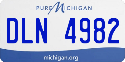 MI license plate DLN4982