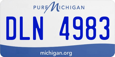 MI license plate DLN4983