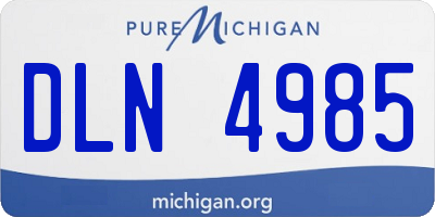 MI license plate DLN4985