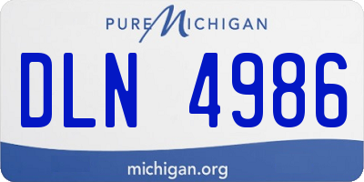 MI license plate DLN4986
