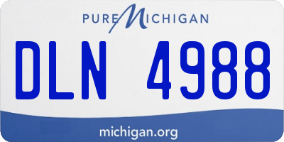 MI license plate DLN4988