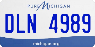 MI license plate DLN4989