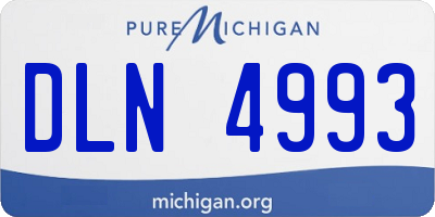MI license plate DLN4993