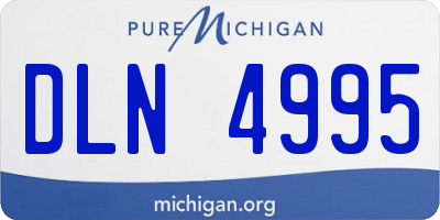 MI license plate DLN4995