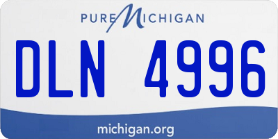 MI license plate DLN4996