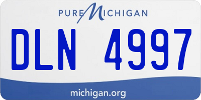 MI license plate DLN4997