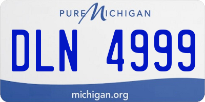 MI license plate DLN4999