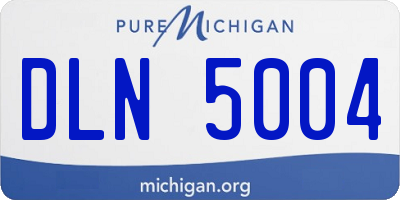 MI license plate DLN5004