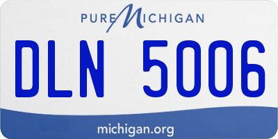 MI license plate DLN5006