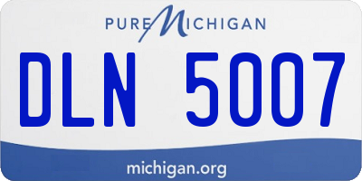 MI license plate DLN5007