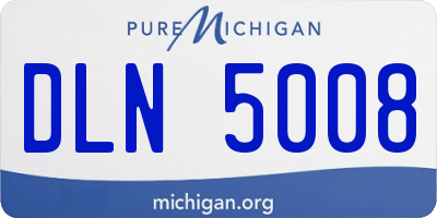 MI license plate DLN5008