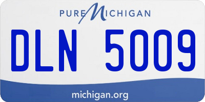 MI license plate DLN5009