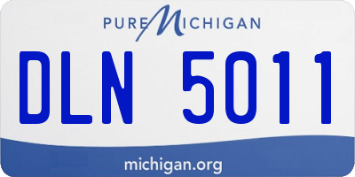 MI license plate DLN5011