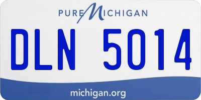 MI license plate DLN5014