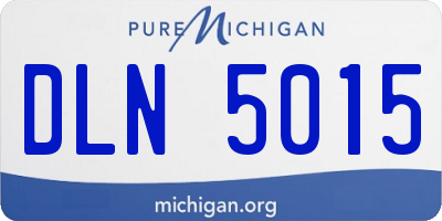 MI license plate DLN5015