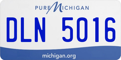 MI license plate DLN5016