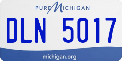 MI license plate DLN5017