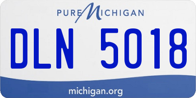 MI license plate DLN5018