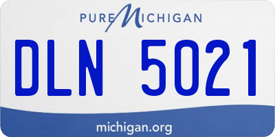 MI license plate DLN5021