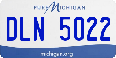 MI license plate DLN5022