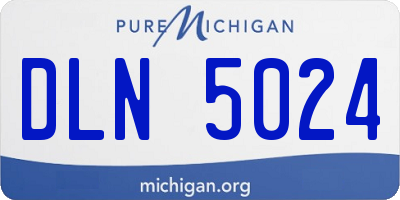 MI license plate DLN5024