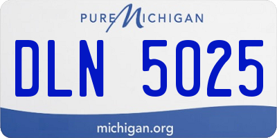 MI license plate DLN5025