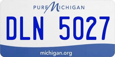 MI license plate DLN5027