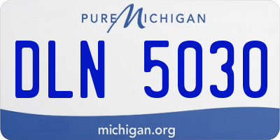 MI license plate DLN5030