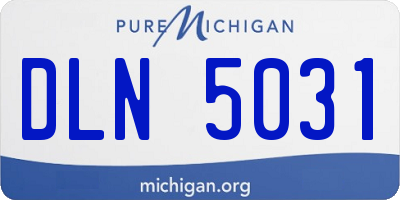 MI license plate DLN5031