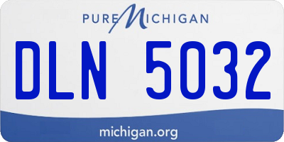 MI license plate DLN5032