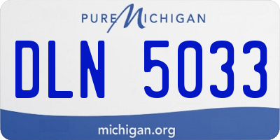MI license plate DLN5033