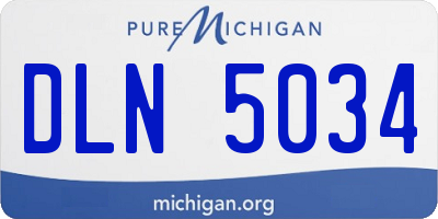 MI license plate DLN5034
