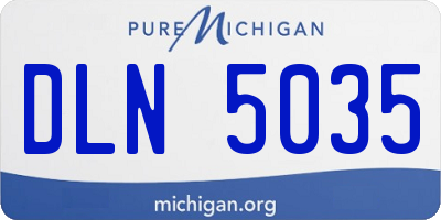 MI license plate DLN5035