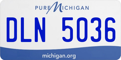 MI license plate DLN5036