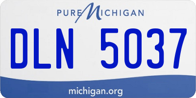 MI license plate DLN5037