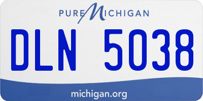 MI license plate DLN5038