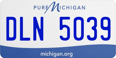 MI license plate DLN5039