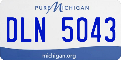 MI license plate DLN5043