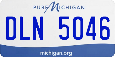 MI license plate DLN5046