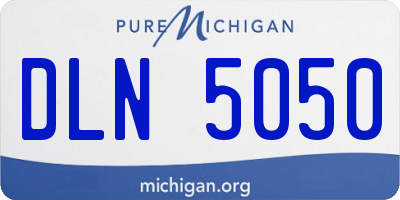 MI license plate DLN5050