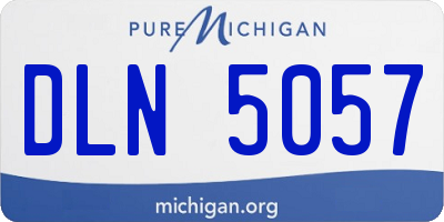 MI license plate DLN5057