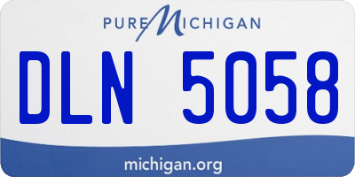 MI license plate DLN5058