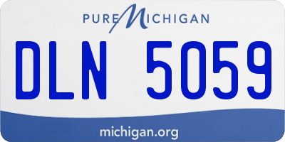 MI license plate DLN5059