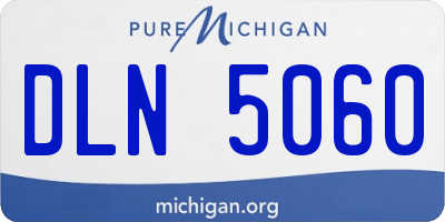 MI license plate DLN5060