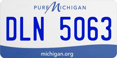 MI license plate DLN5063