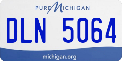 MI license plate DLN5064