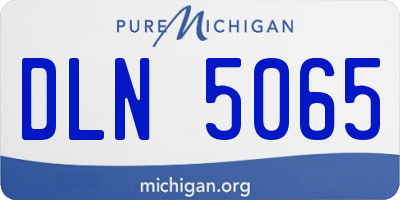 MI license plate DLN5065