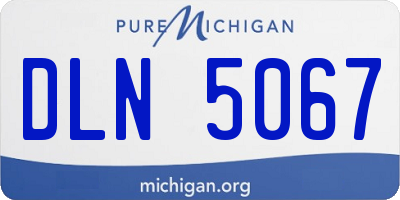 MI license plate DLN5067