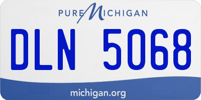 MI license plate DLN5068