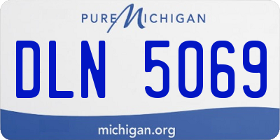 MI license plate DLN5069